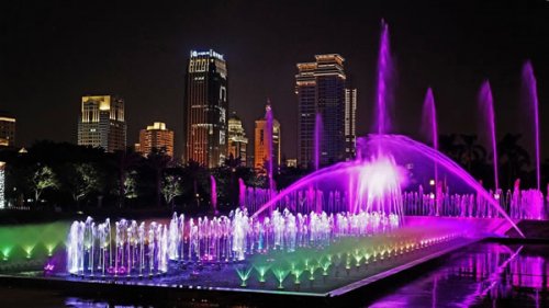 福建廈門白鷺洲廣場(chǎng)燈光音樂噴泉